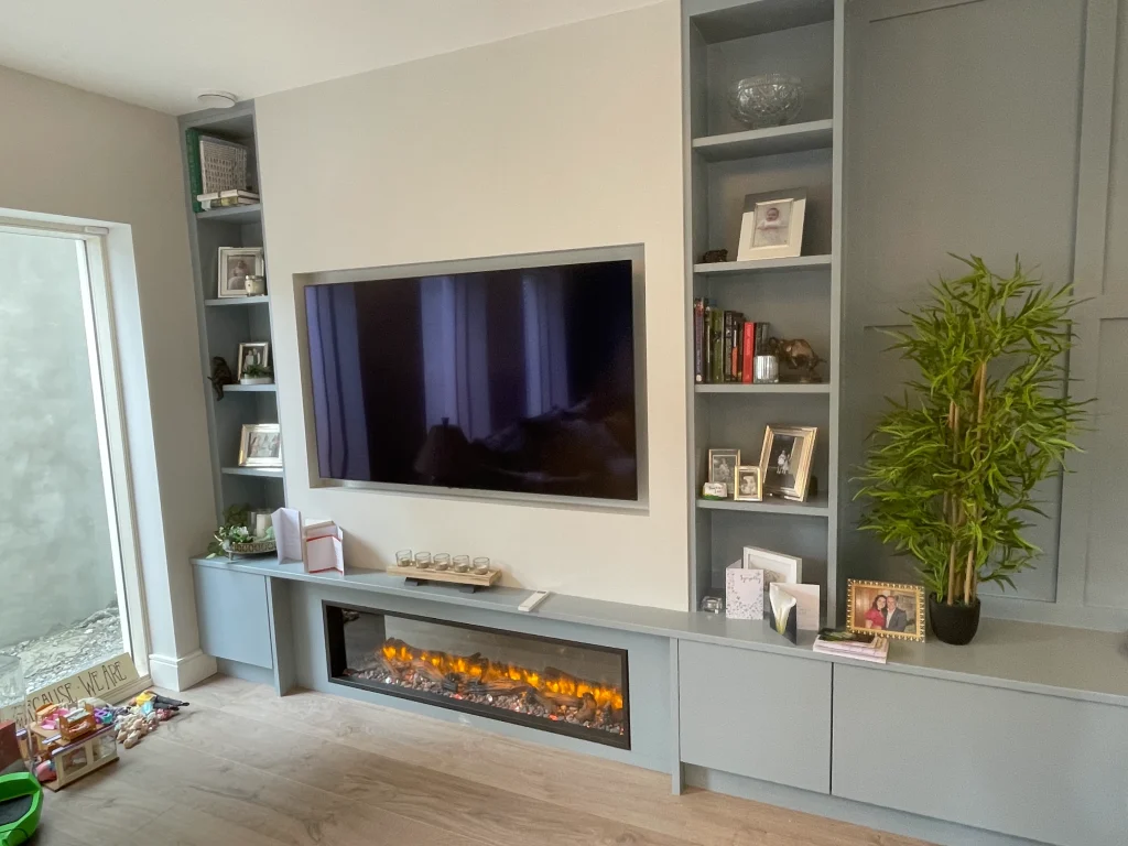 Media Wall shelving grey